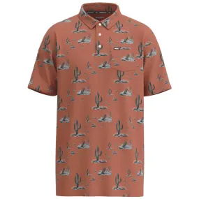 "Hot Shot" Rust w/ Cactus Pattern Polo