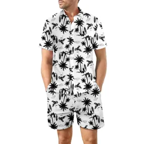 2Pcs Printed Beach Shirt