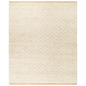 Ahlat Cream & Brown Wool Blend Area Rug - Available in a Variety of Sizes