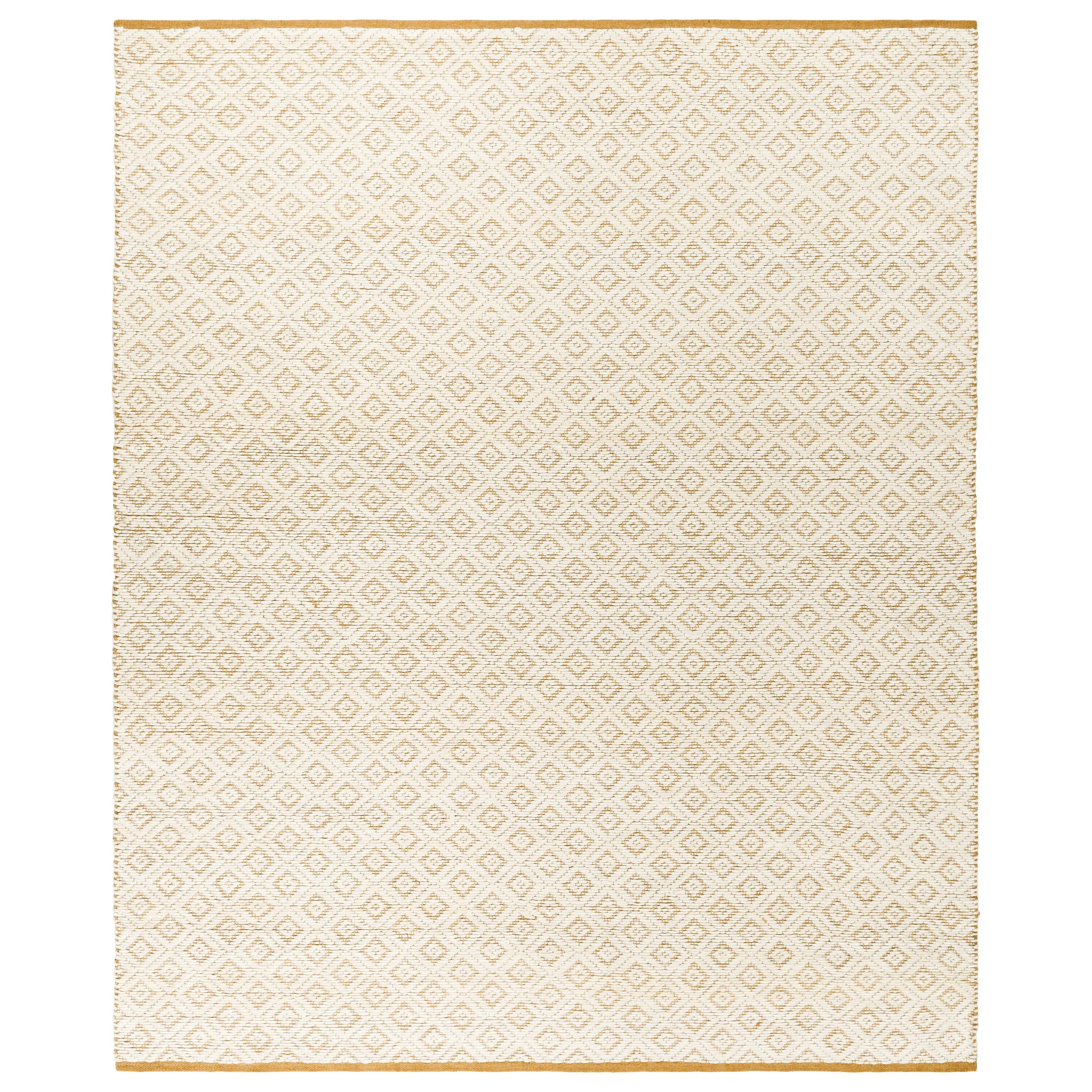 Ahlat Cream & Brown Wool Blend Area Rug - Available in a Variety of Sizes