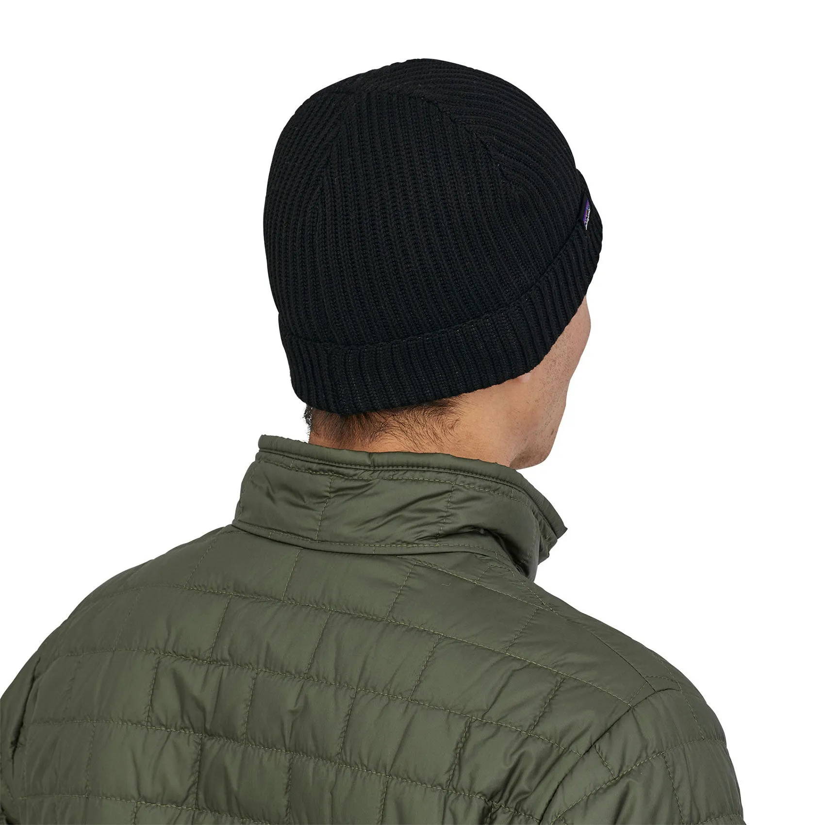 All Gender Fishermans Rolled Beanie - Black