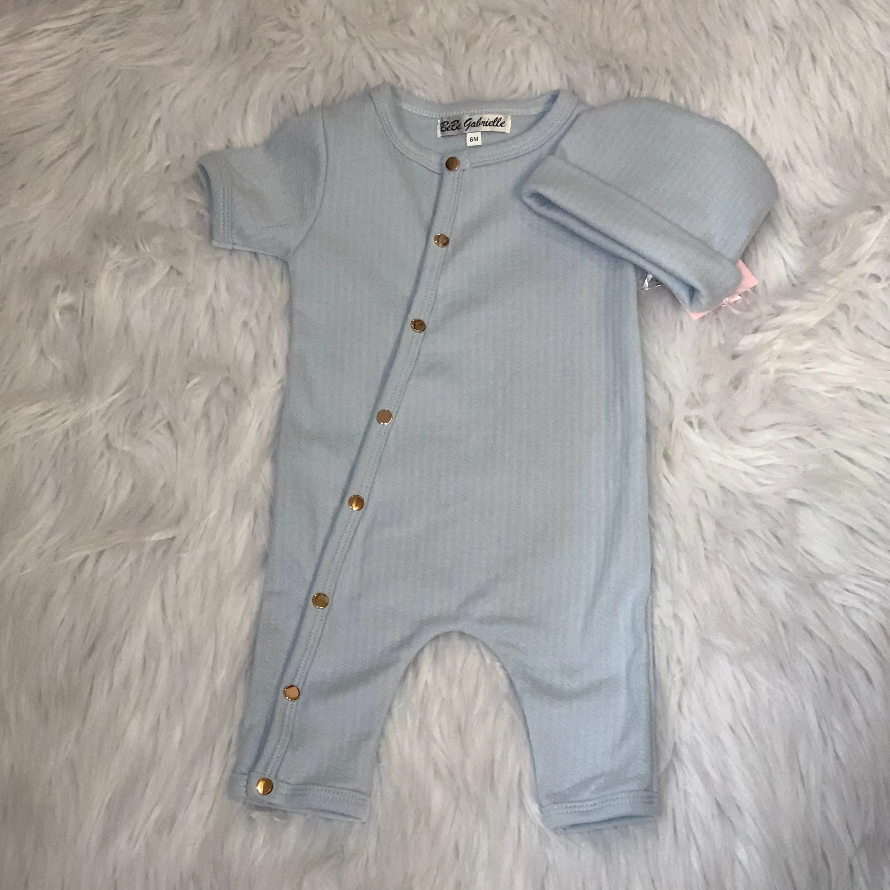 Baby Blue Pique Set