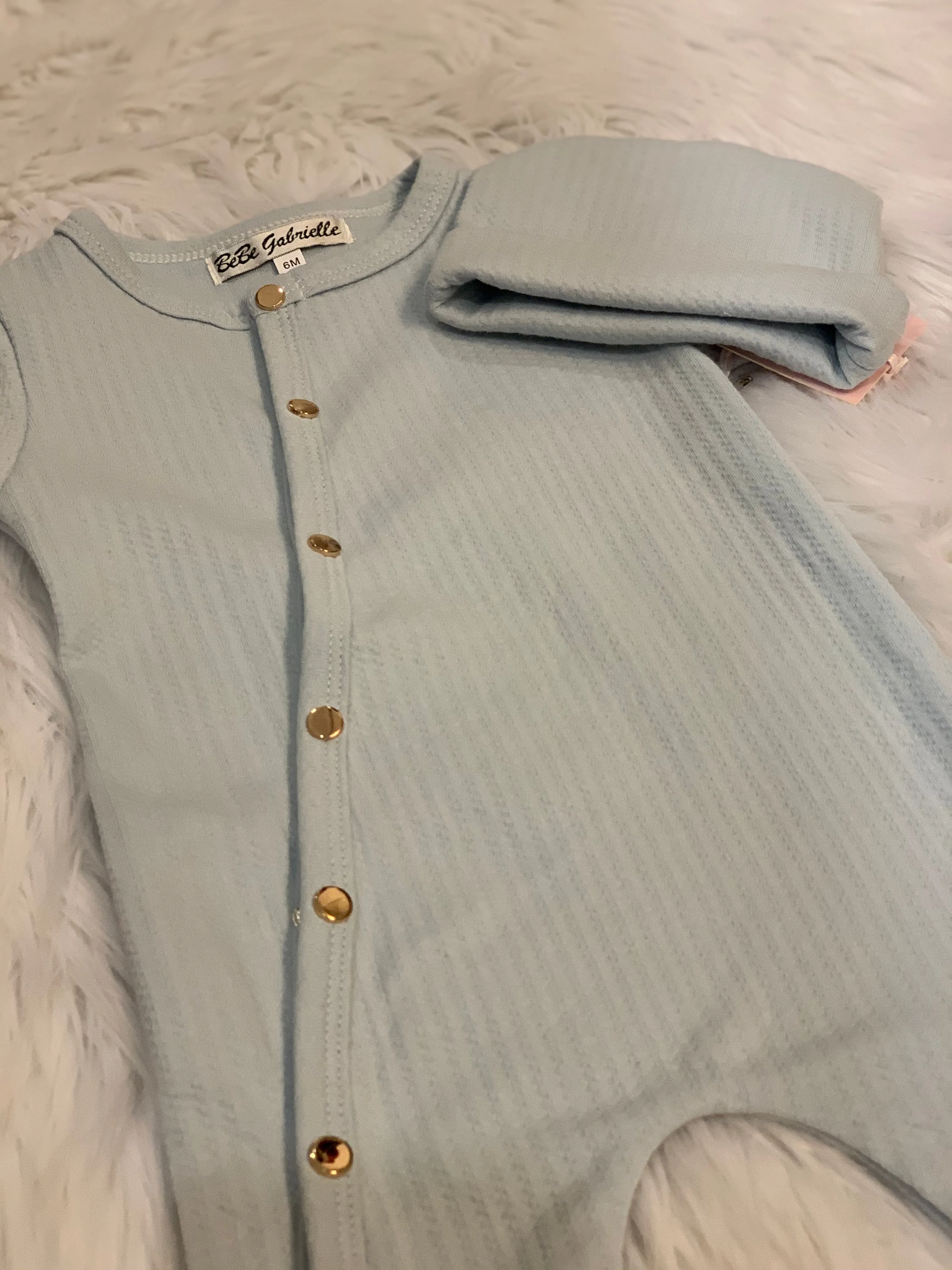 Baby Blue Pique Set