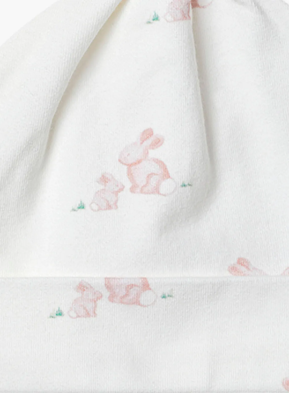 Baby Hat in Pale Pink Bunny