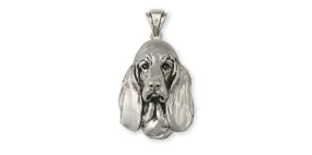 Basset Hound Pendant Jewelry Sterling Silver Handmade Dog Pendant BAS2-P