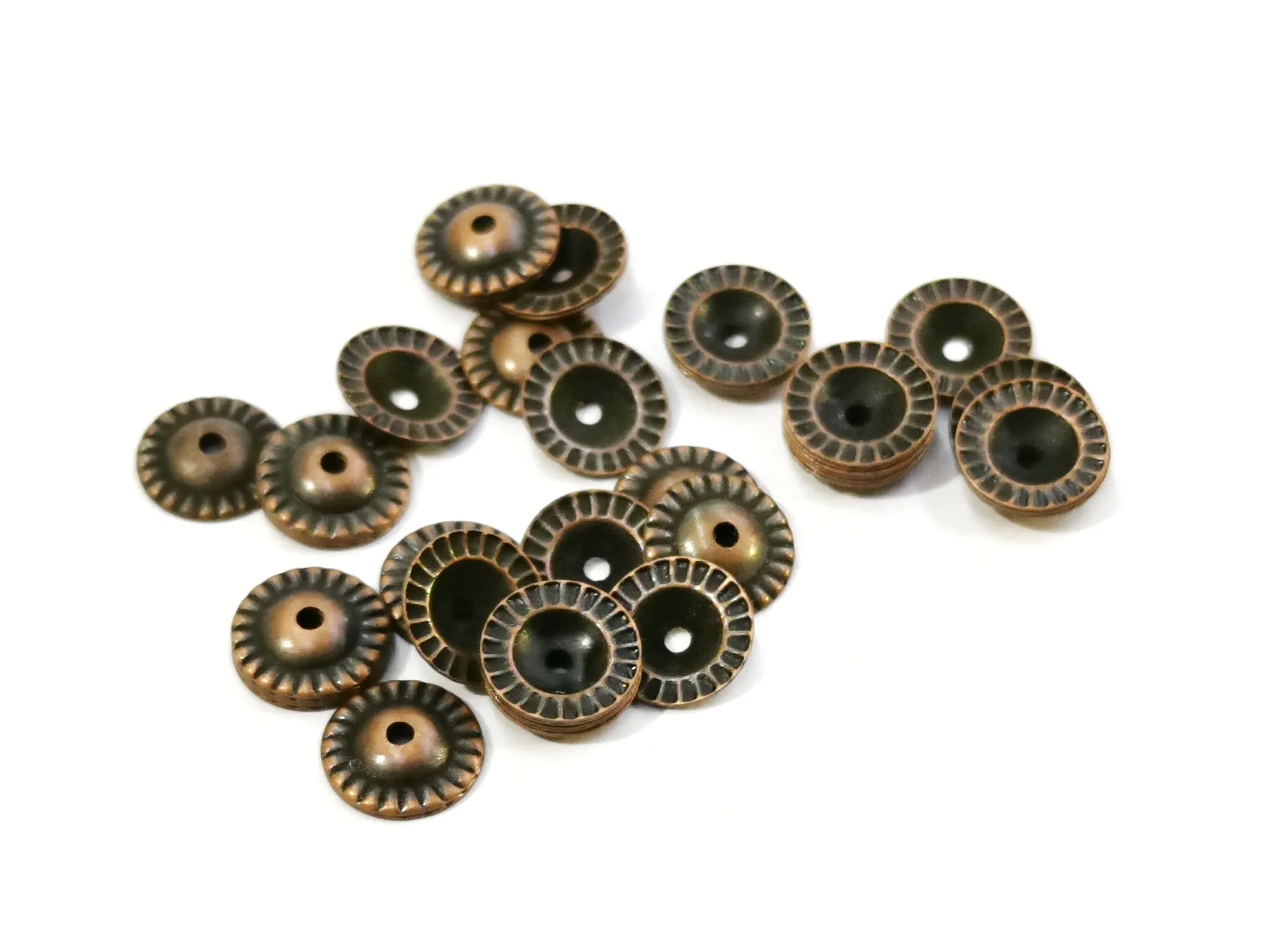 Bead Cap, Brass, 6.5mm, 24 Pieces | 銅珠蓋, 6.5mm, 24個