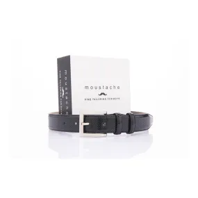 Black Dotted Leather Belt