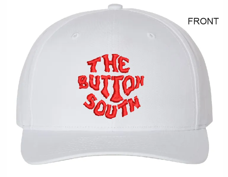 Button South Hat - Richardson Brand - White Hat - One Size Fits All Snapback