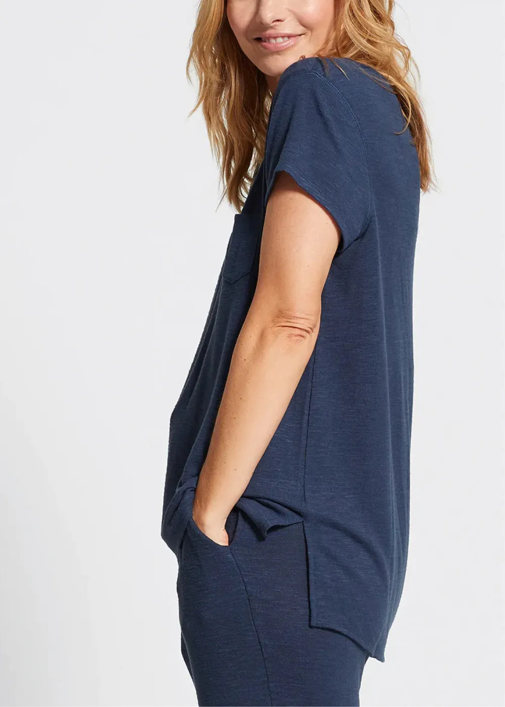 Cap Sleeve Lounge Tee - Slub Knit