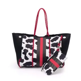 Cow Print Neoprene Tote