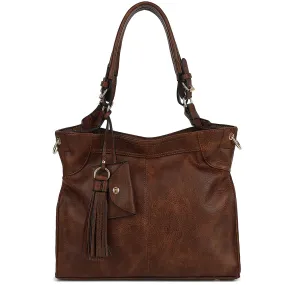 Double Handle Tote With Detachable Shoulder Strap