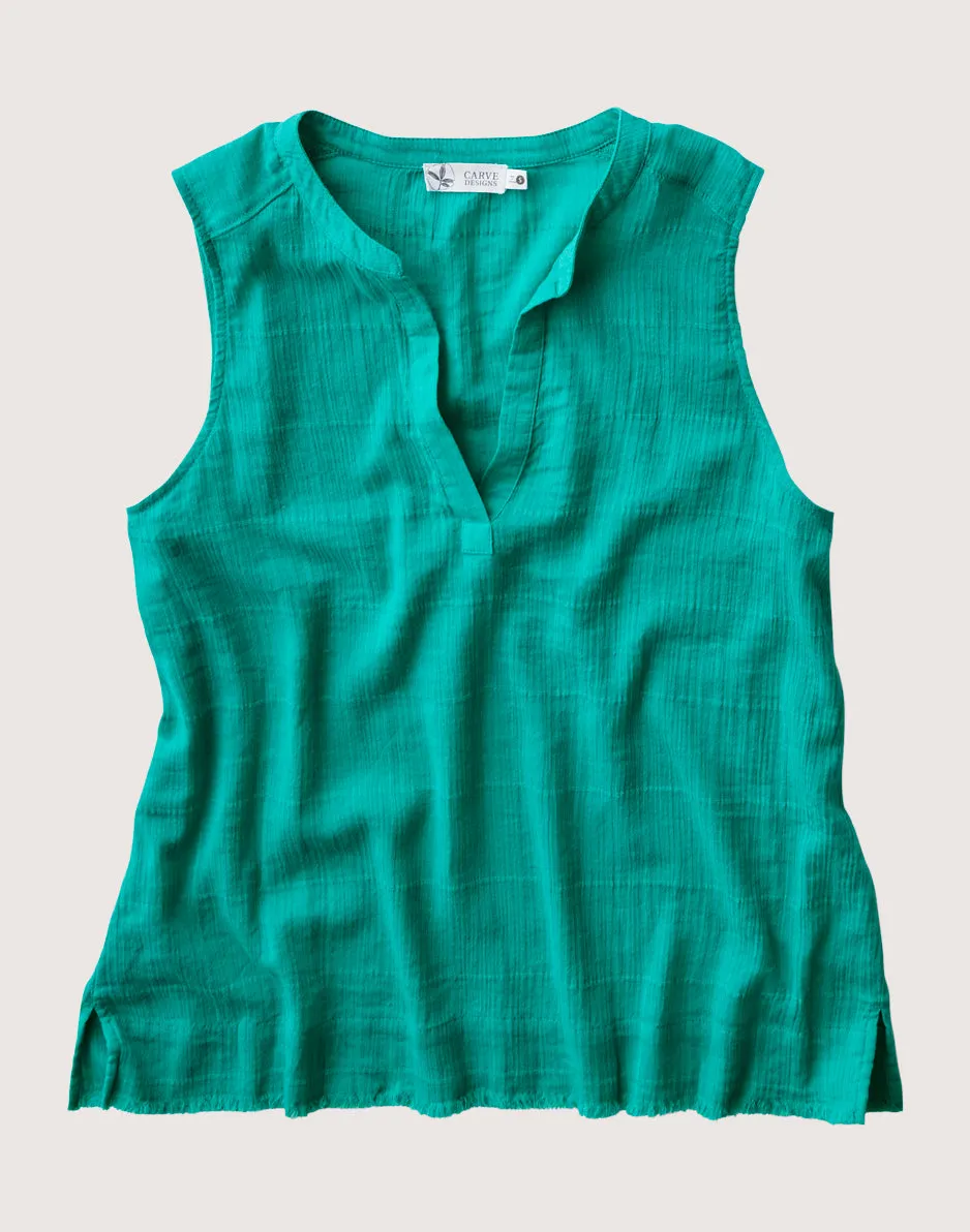 Dylan Textured Tank: Fern