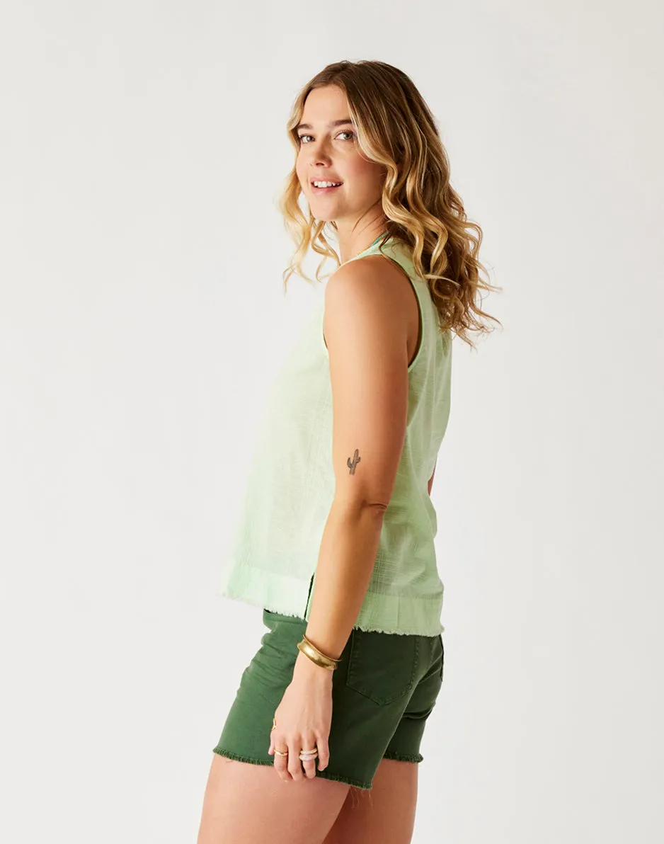 Dylan Textured Tank: Lime