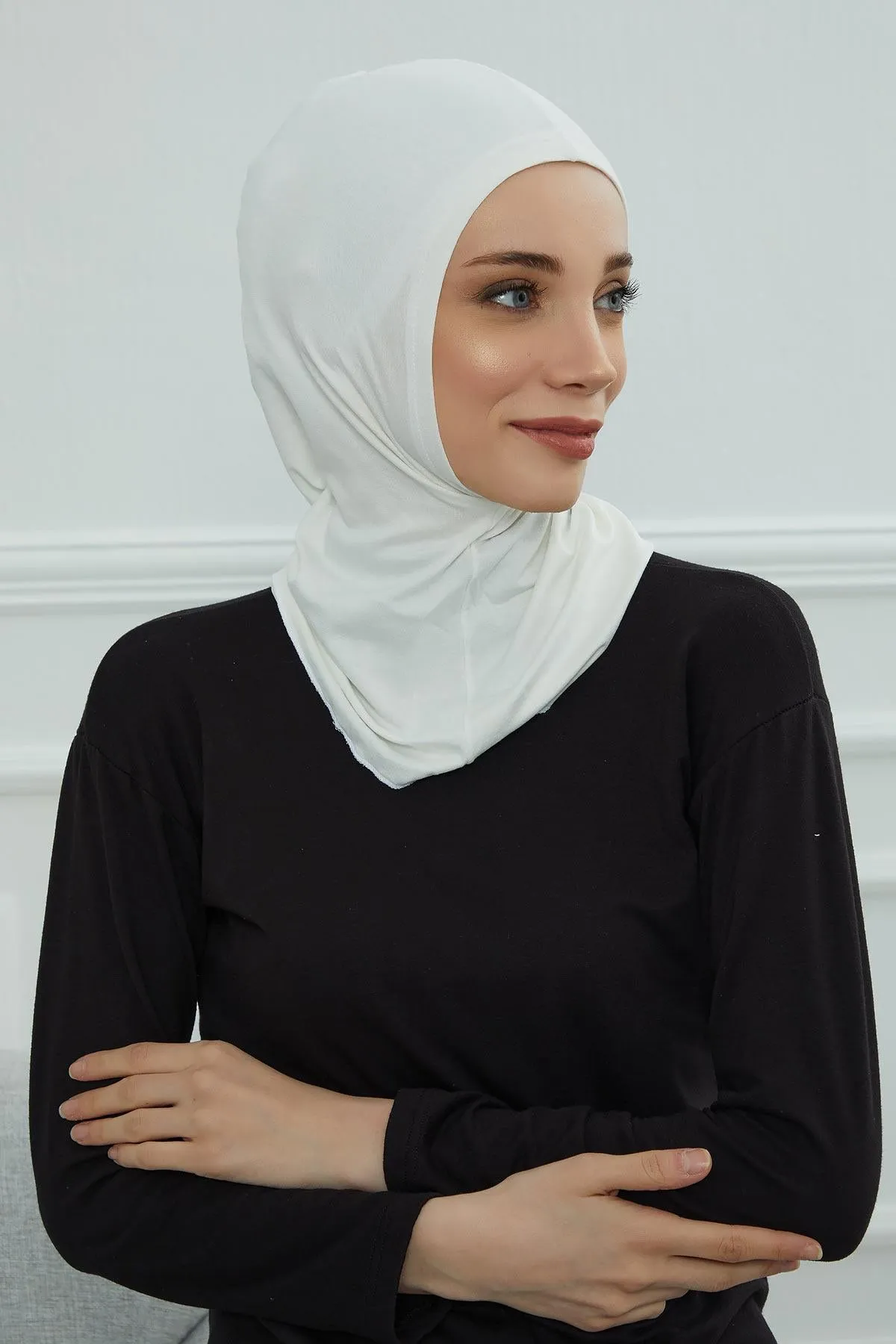 Elegant Full Head and Neck Hijab Cover, Instant Turban Inner Bonnet Head Wear, Lightweight Ninja Cap Head Wrap, Ramadan Muslim Gift,TB-1