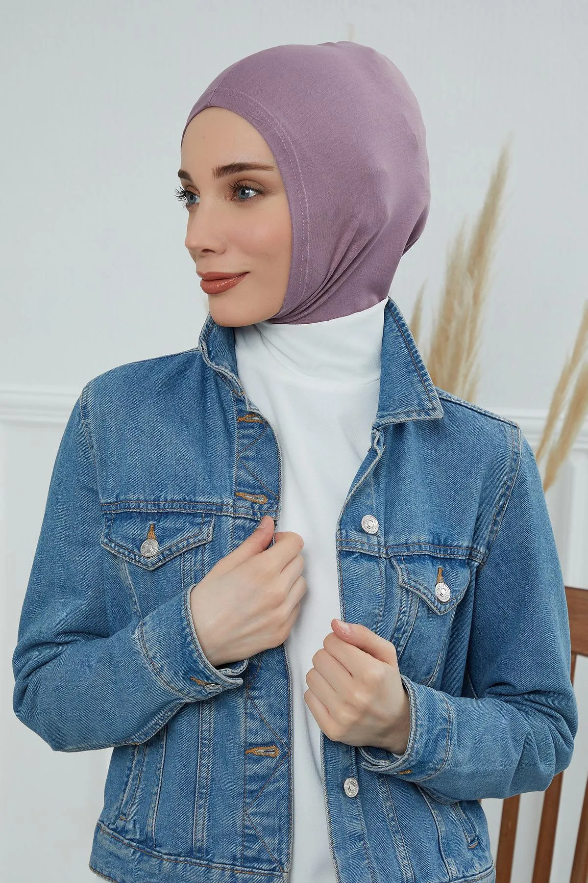 Elegant Full Head and Neck Hijab Cover, Instant Turban Inner Bonnet Head Wear, Lightweight Ninja Cap Head Wrap, Ramadan Muslim Gift,TB-1