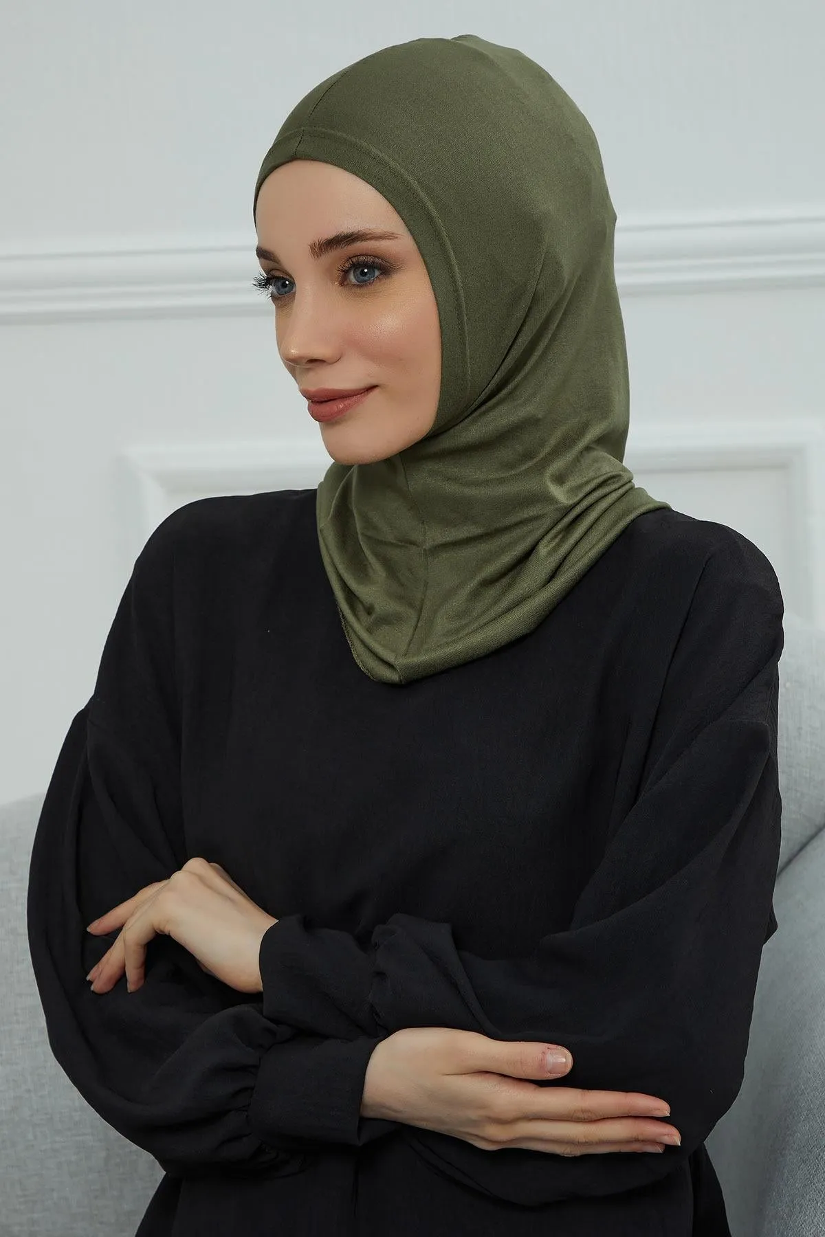 Elegant Full Head and Neck Hijab Cover, Instant Turban Inner Bonnet Head Wear, Lightweight Ninja Cap Head Wrap, Ramadan Muslim Gift,TB-1