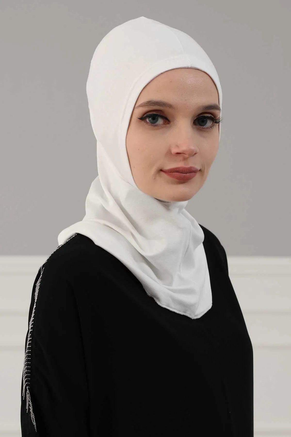 Elegant Full Head and Neck Hijab Cover, Instant Turban Inner Bonnet Head Wear, Lightweight Ninja Cap Head Wrap, Ramadan Muslim Gift,TB-1