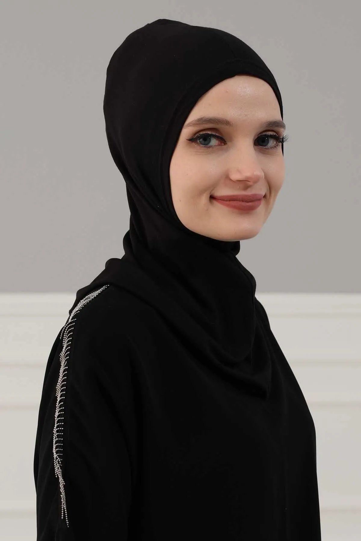 Elegant Full Head and Neck Hijab Cover, Instant Turban Inner Bonnet Head Wear, Lightweight Ninja Cap Head Wrap, Ramadan Muslim Gift,TB-1