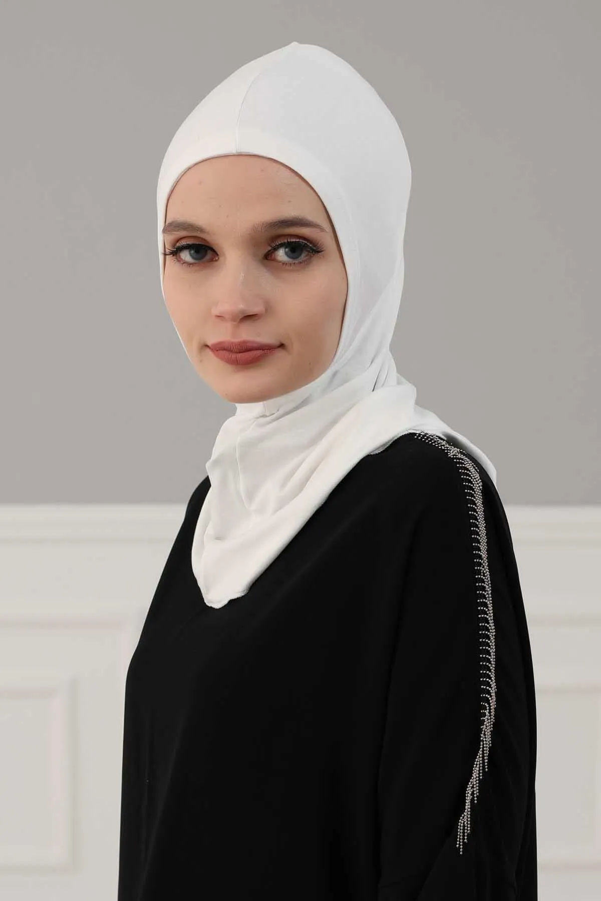 Elegant Full Head and Neck Hijab Cover, Instant Turban Inner Bonnet Head Wear, Lightweight Ninja Cap Head Wrap, Ramadan Muslim Gift,TB-1