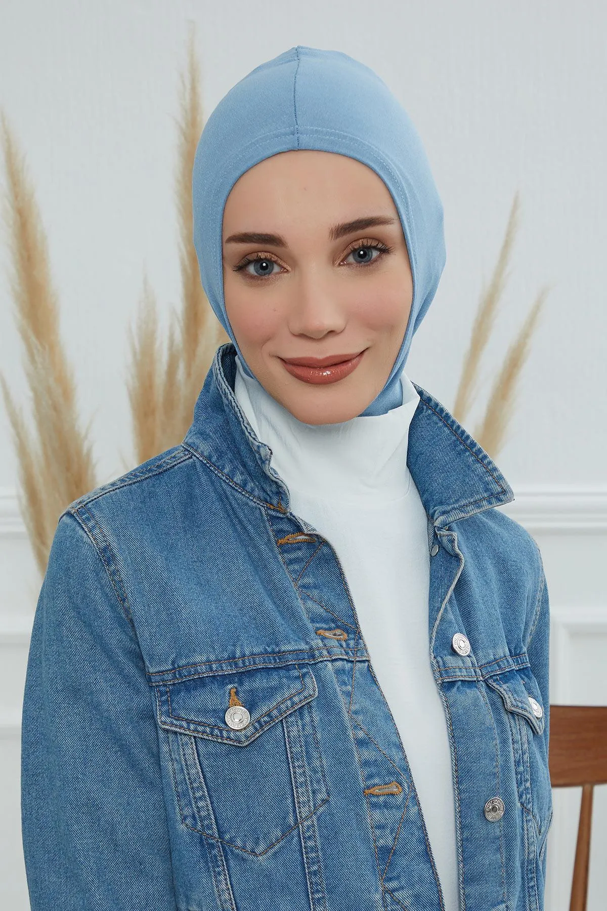 Elegant Full Head and Neck Hijab Cover, Instant Turban Inner Bonnet Head Wear, Lightweight Ninja Cap Head Wrap, Ramadan Muslim Gift,TB-1