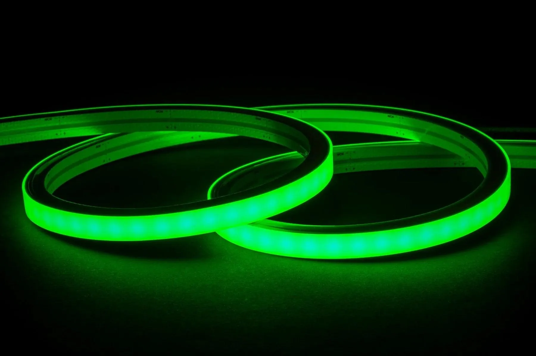 Green LED Neon Flex 220V 240V Flat Shape Top Bending 20cm Cutting IP65 with UK Plug