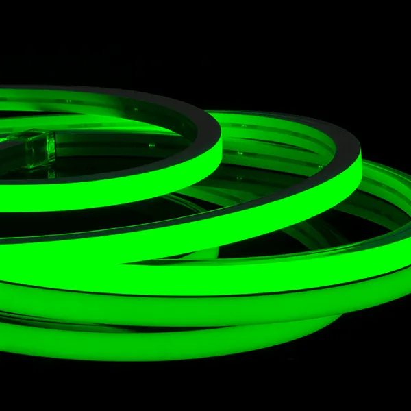 Green LED Neon Flex 220V 240V Flat Shape Top Bending 20cm Cutting IP65 with UK Plug