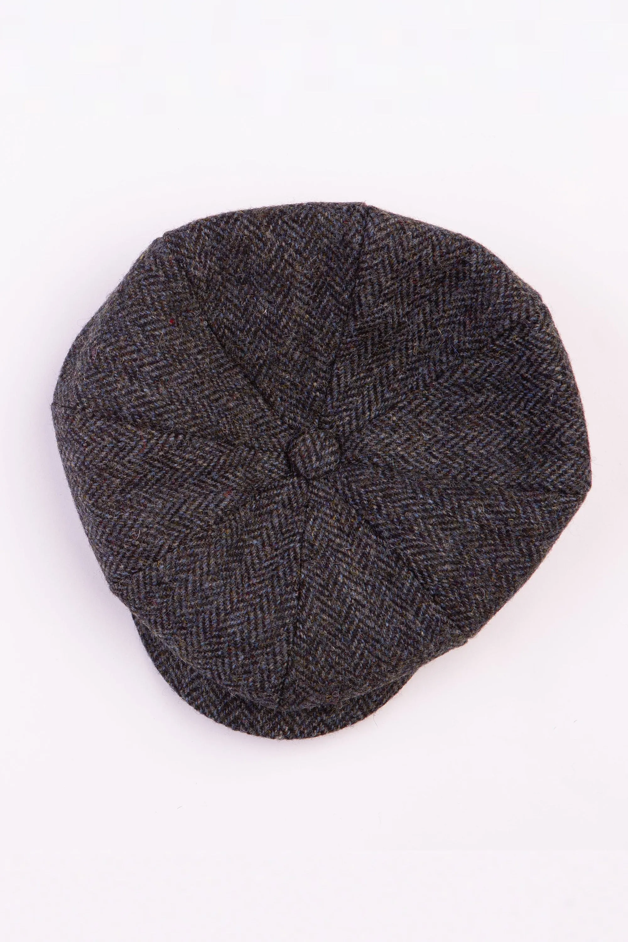 Harris Tweed Carloway Hat - Blue Mix Herringbone