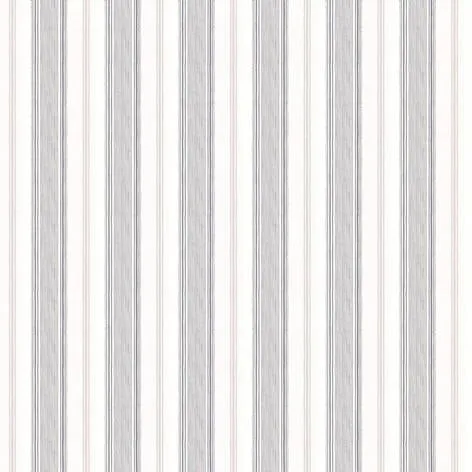 Heacham Stripe Silver Curtain Fabric