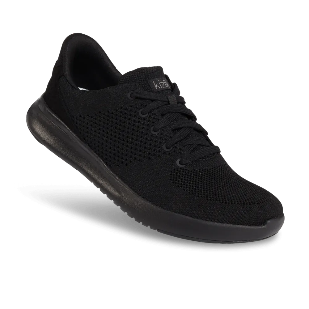 Kizik Lima Unisex Hands-Free Knit Sneaker Black Out