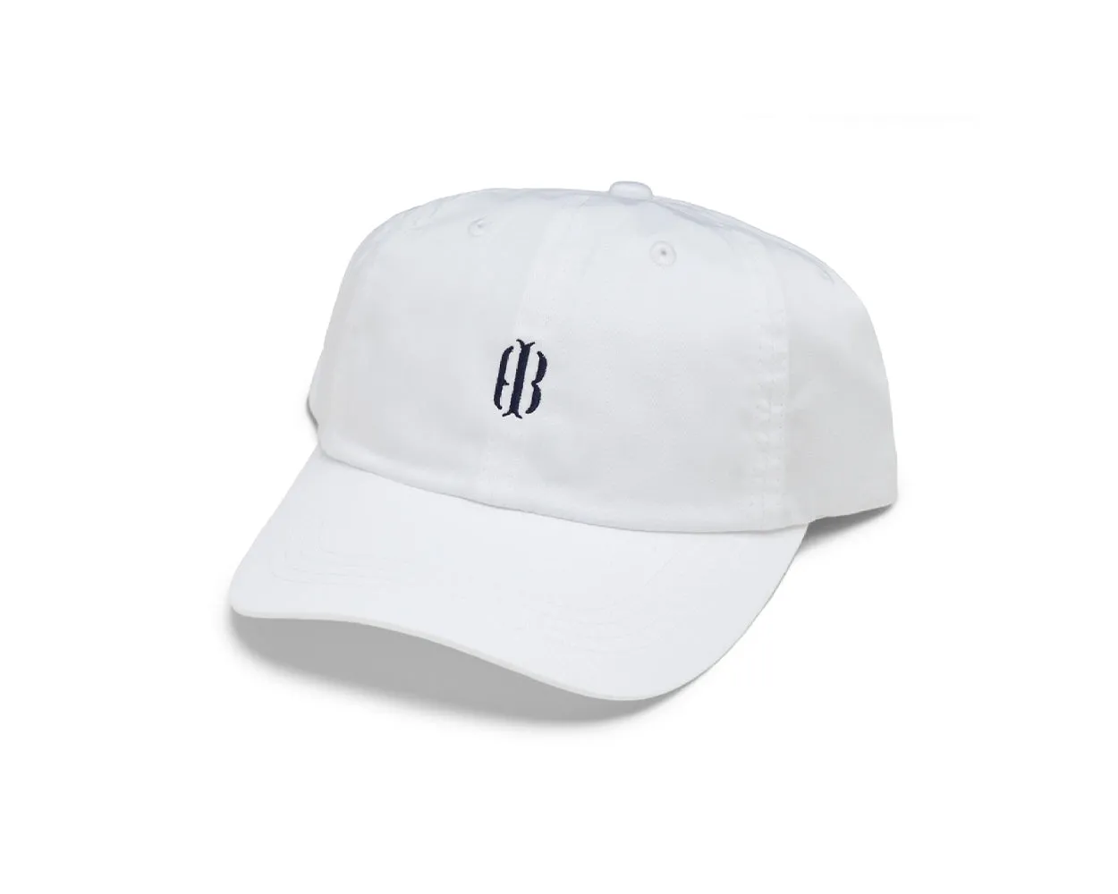 Lightweight Cotton Hat: White with Navy HB Icon