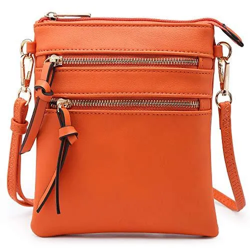 Lightweight Functional Multi Pocket Vegan Leather Shoulder Crossbody Bag l Dasein