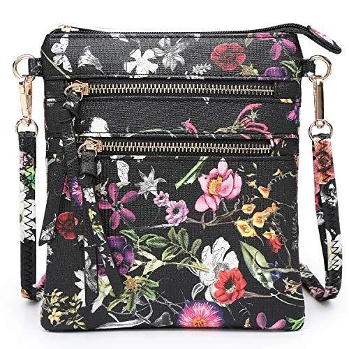 Lightweight Functional Multi Pocket Vegan Leather Shoulder Crossbody Bag l Dasein