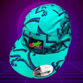 Neon Mint Gecko Petro 5 Panel Hat