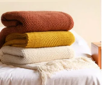 Nordic knitted blanket