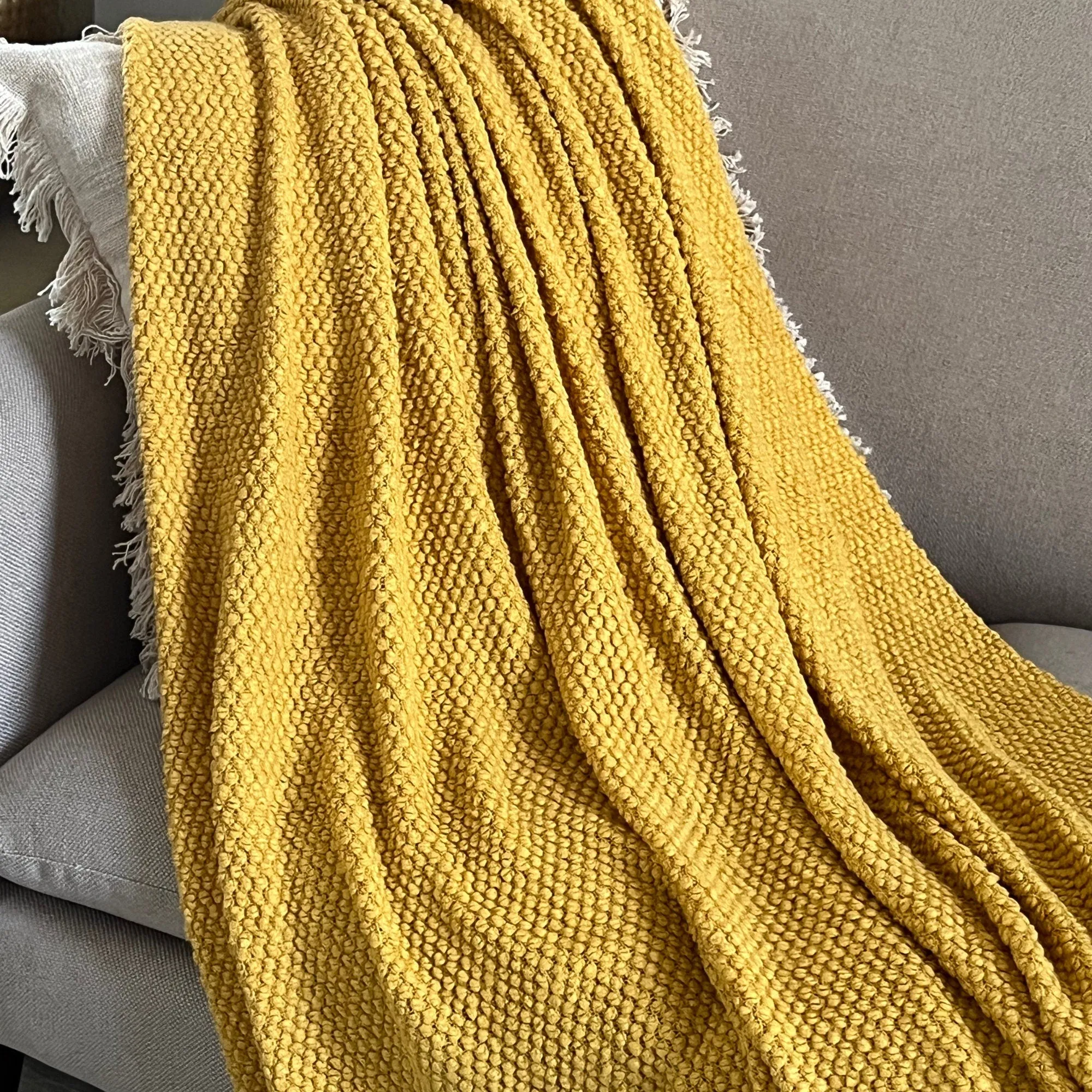 Nordic knitted blanket