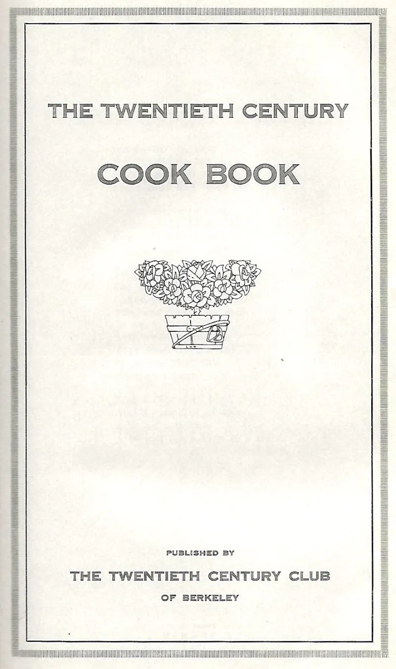 OP: Twentieth Century Cook Book