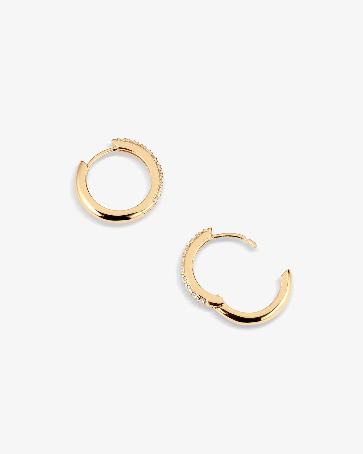 Pavé Classic Huggie Hoops