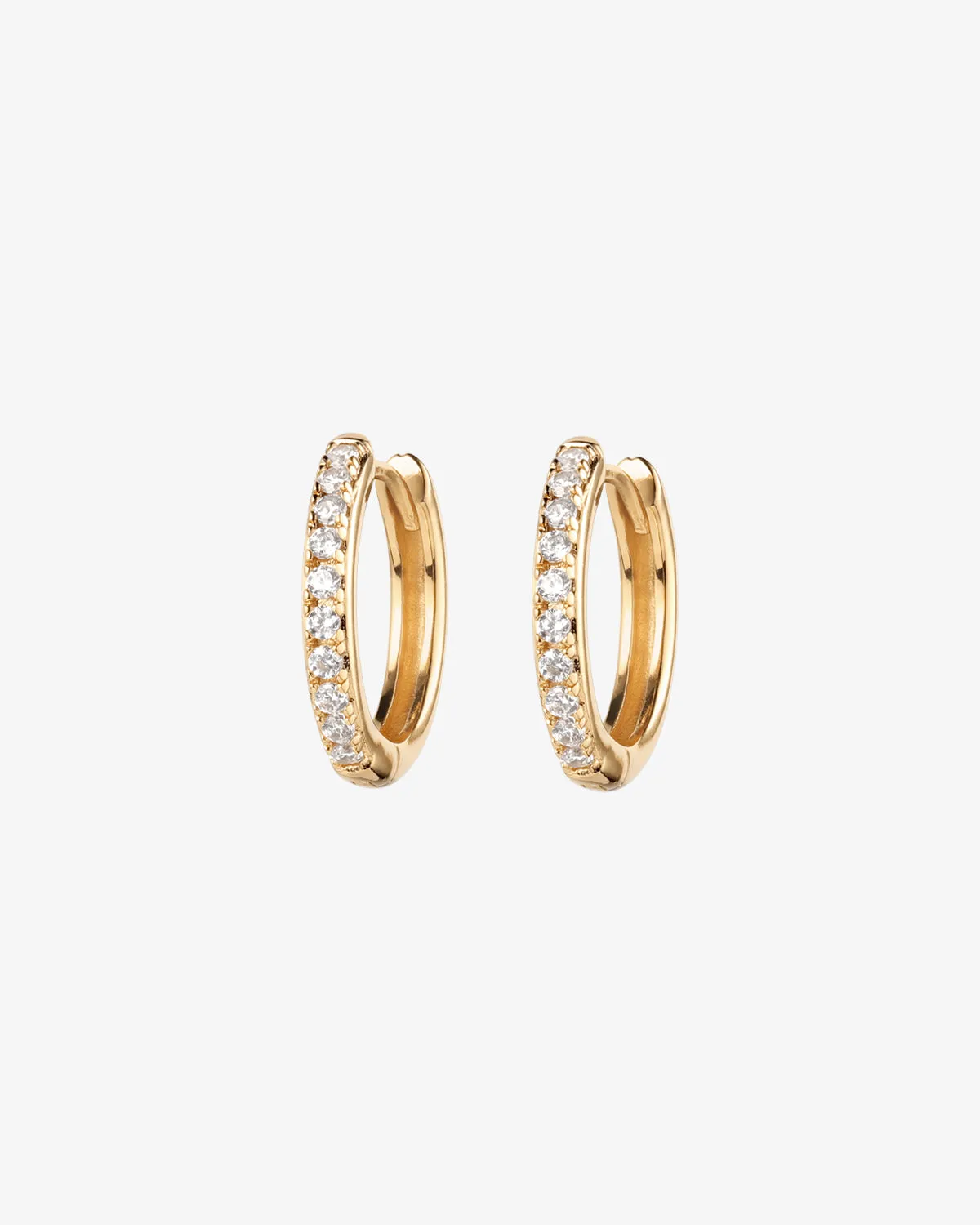 Pavé Classic Huggie Hoops