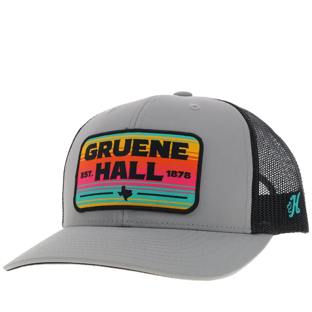 "Gruene Hall" Hat Grey/Black w/Serape Patch