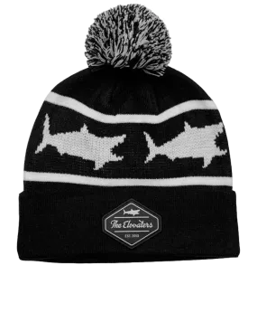 Shark Beanie (Black & White)