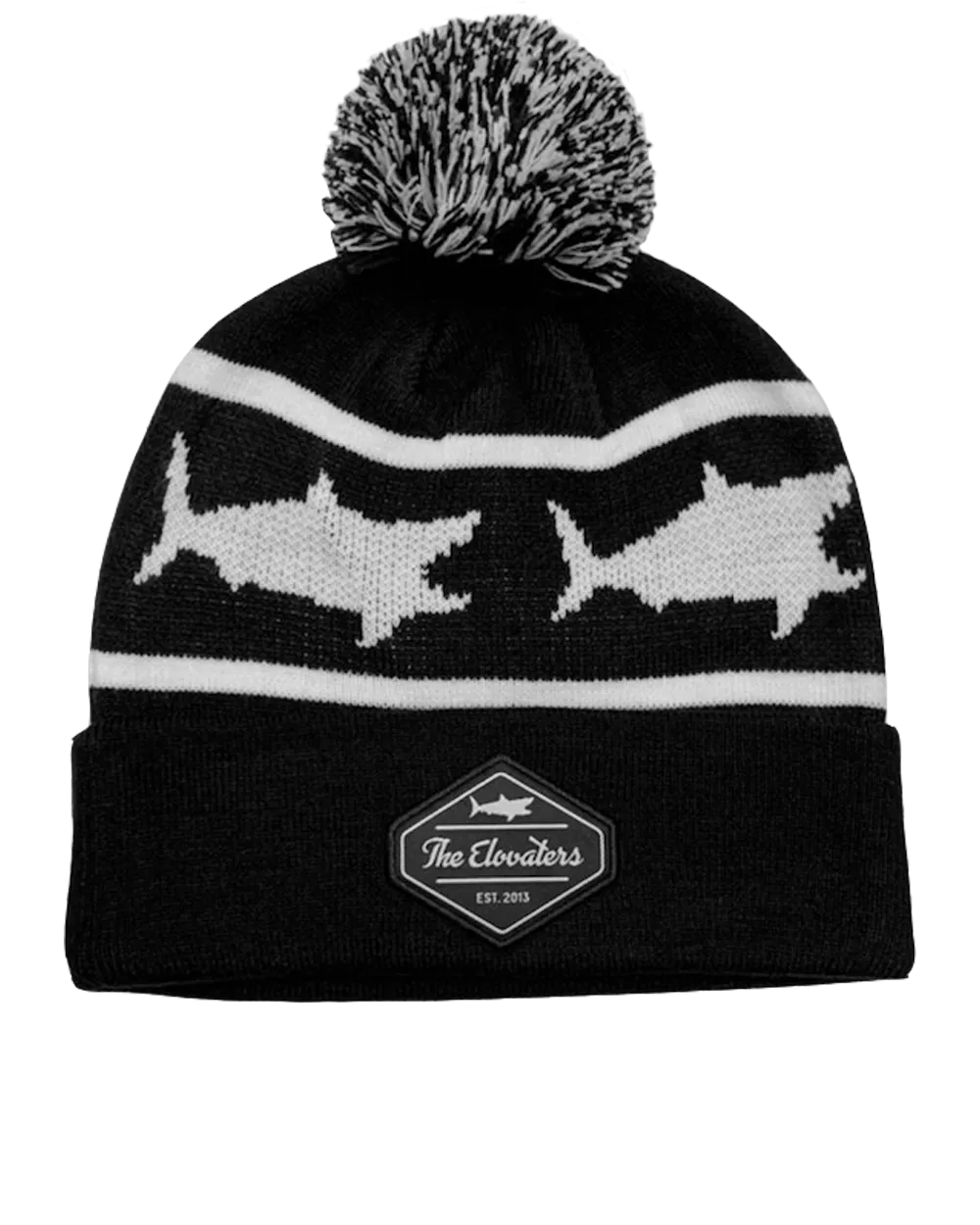 Shark Beanie (Black & White)