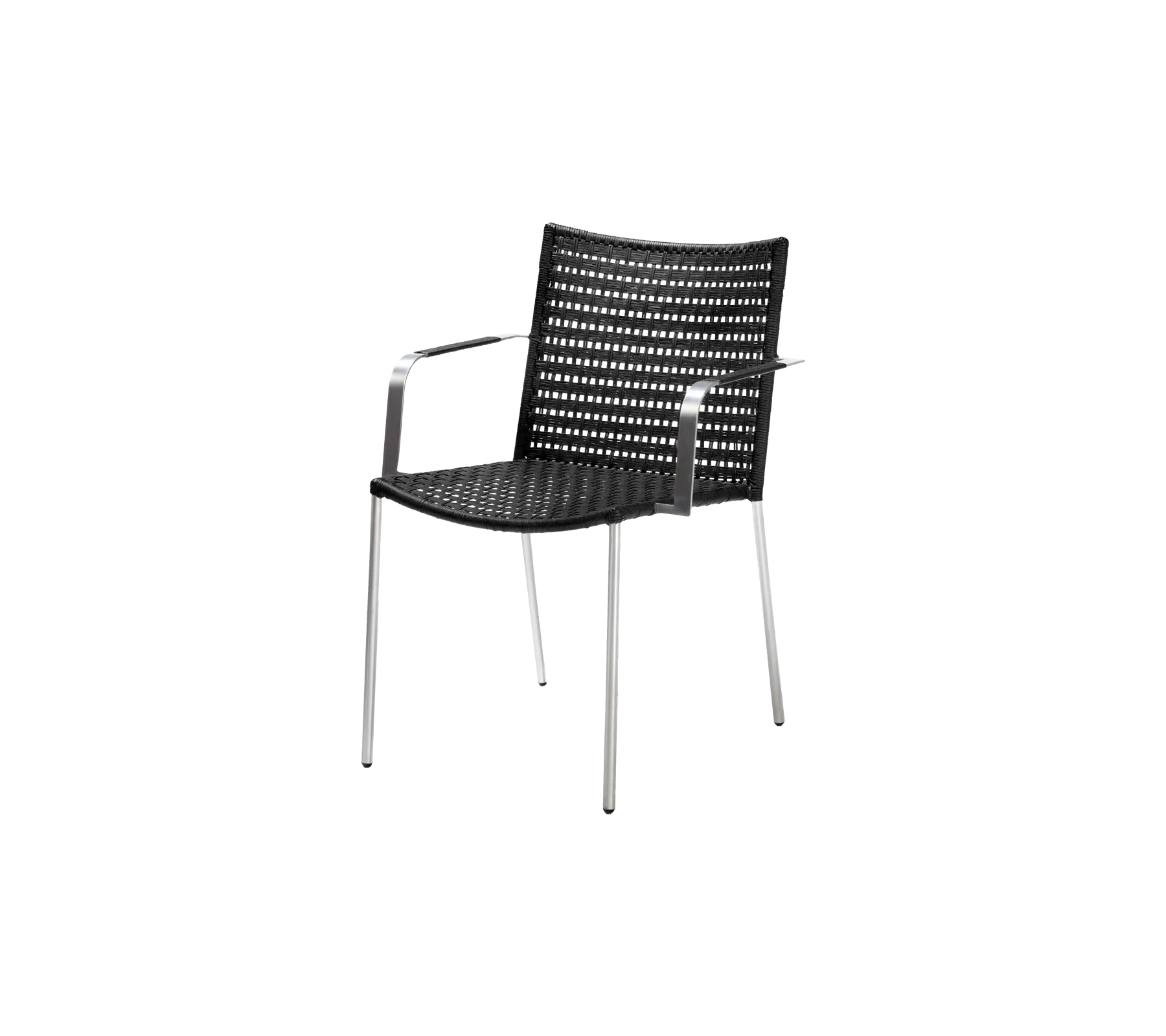 Straw dining chair w/armrest