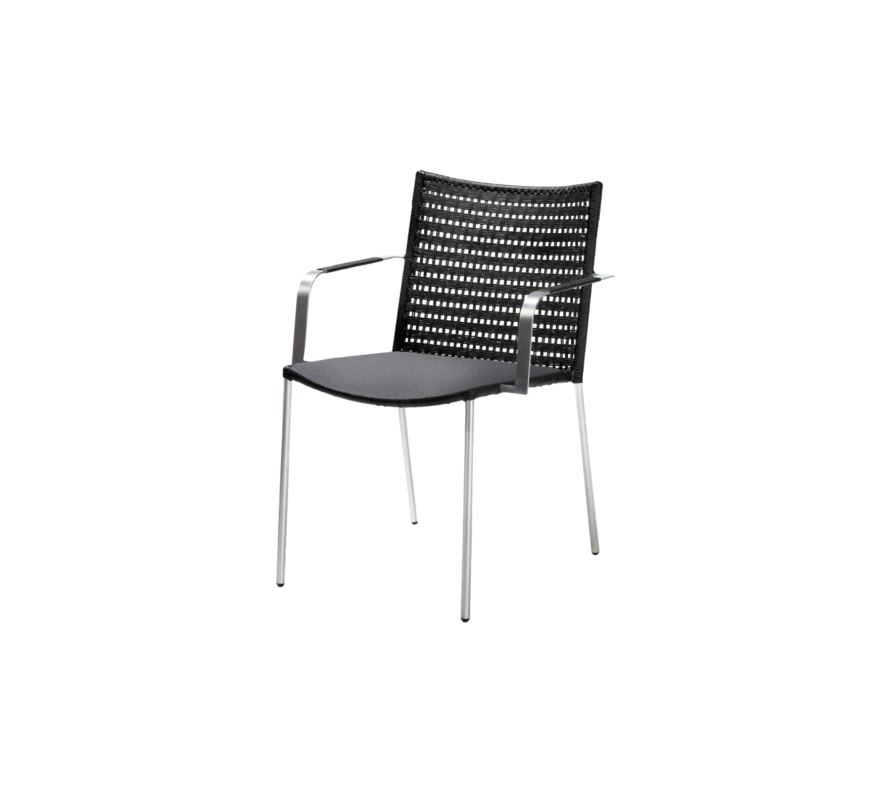 Straw dining chair w/armrest