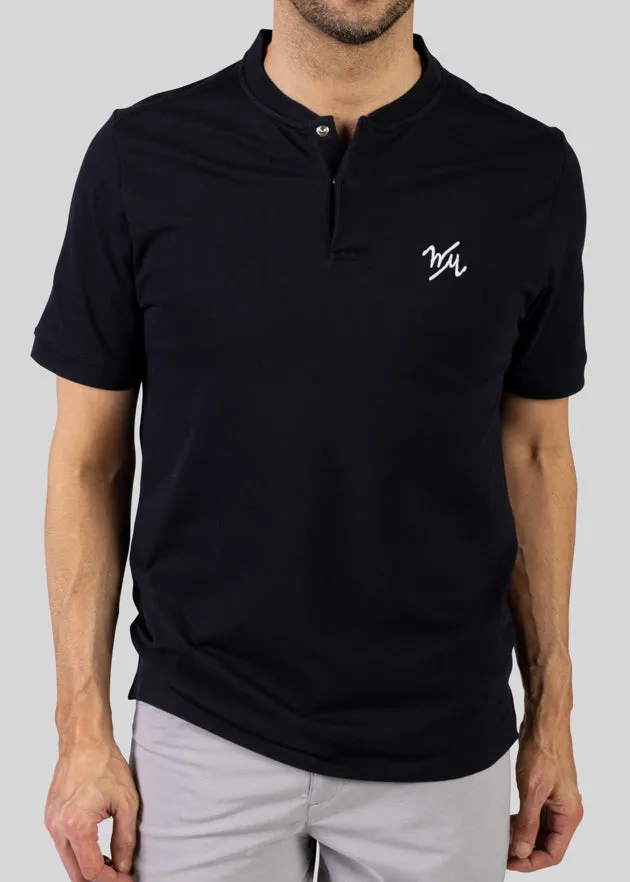 Tempo Band Men's Pique Polo | Black