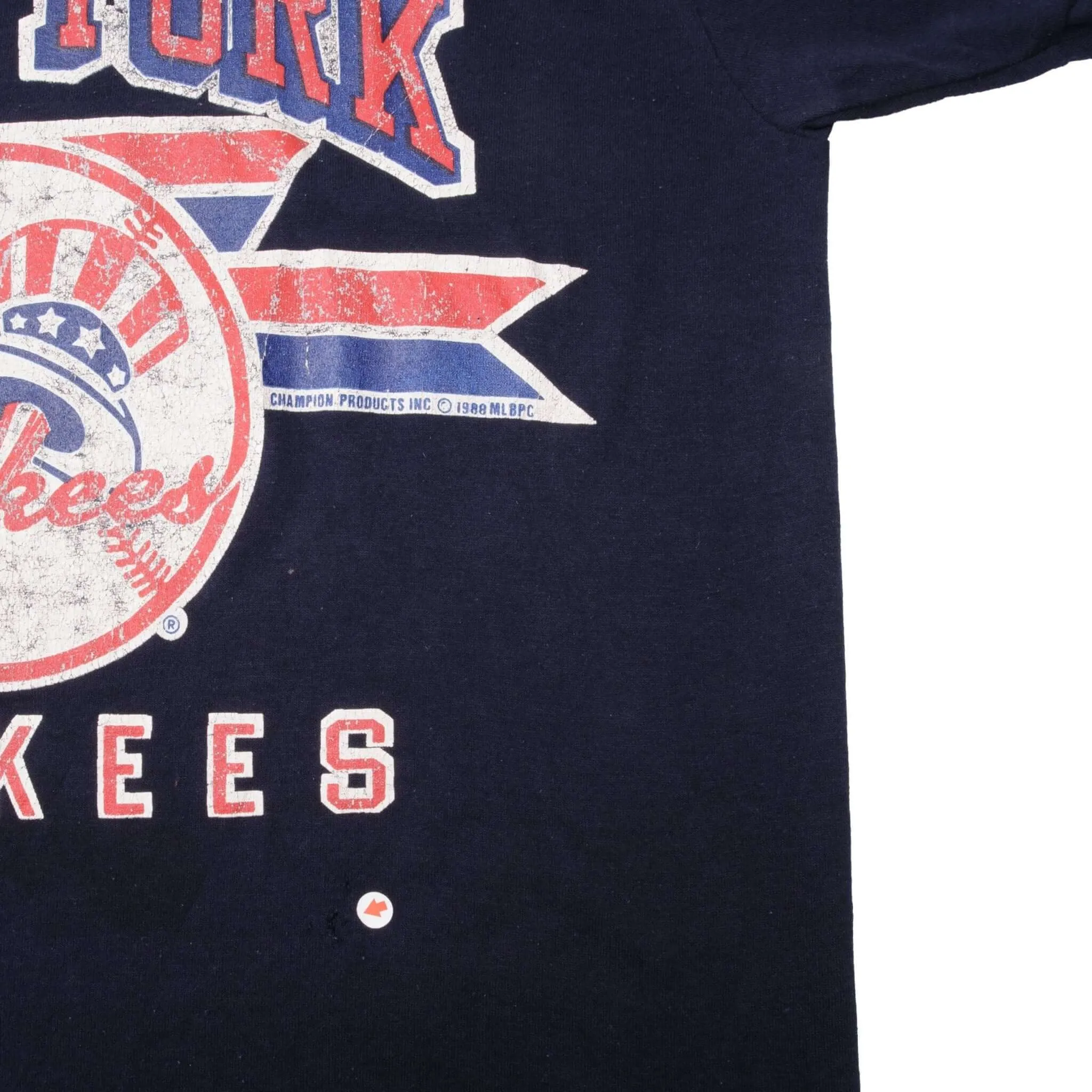 VINTAGE CHAMPION MLB NEW YORK YANKEES TEE SHIRT 1988 MEDIUM MADE IN USA